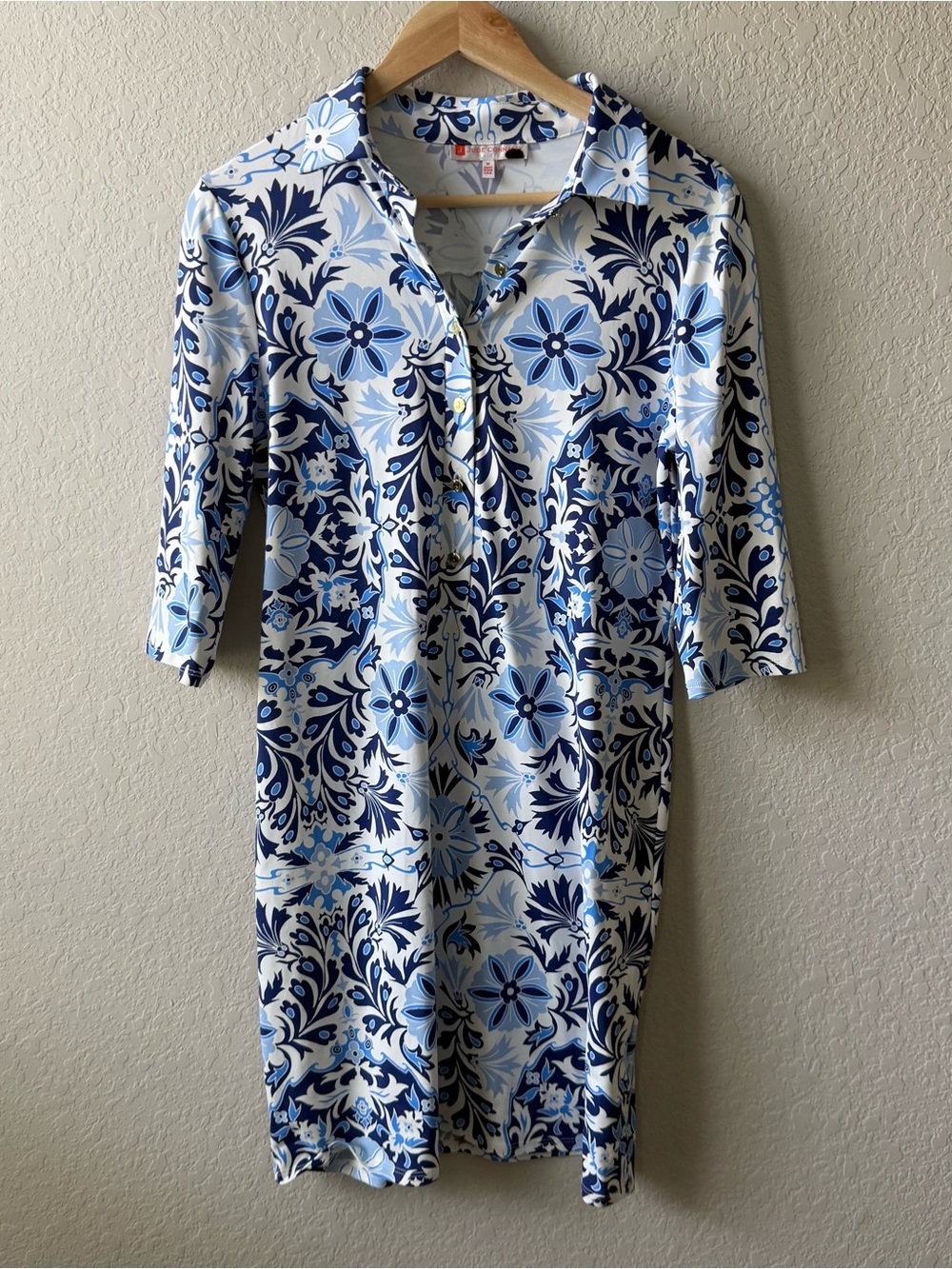 Jude Connally Blue and White Floral Dress